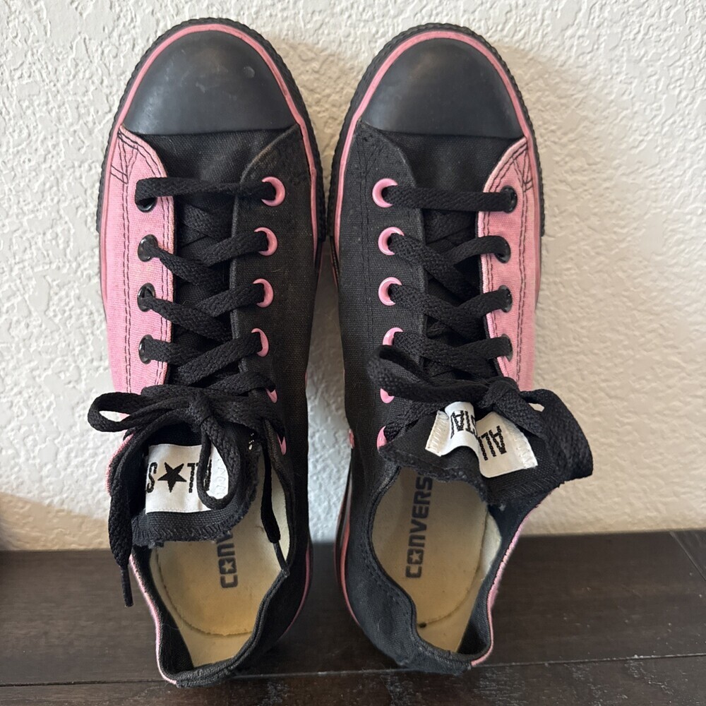 Converse All Star Unisex Black And Pink Men 7 Women 9 Special Order Crazy